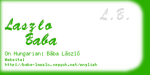laszlo baba business card
