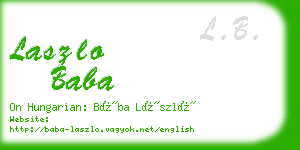 laszlo baba business card